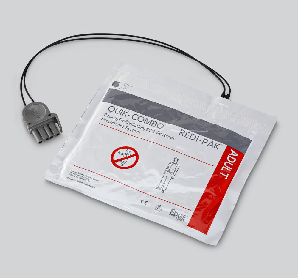 LIFEPAK QUIK-COMBO electrodes with REDI-PAK preconnect package